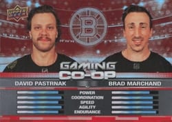 2024-25 Upper Deck Gaming Co-Op David Pastrnak / Brad Marchand #CGO-2 card