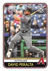 2020 Topps Big League Base Set David Peralta #136 card