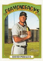2021 Topps Heritage Base Set David Peralta #436 card