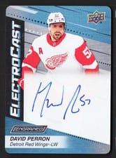 2023-24 Upper Deck Engrained ElectroCast Metal Auto David Perron #EC-26 card