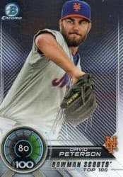 2018 Bowman Scouts Top 100 David Peterson #BTP-80 card