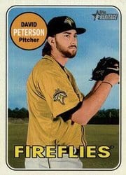 2018 Topps Heritage Minor League Base Set David Peterson #12 card