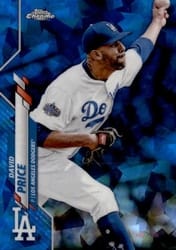 2020 Topps Chrome Update Sapphire Edition Base Set David Price #U-100 card