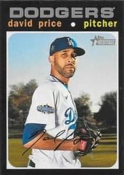 2020 Topps Heritage Base Set David Price #565 card