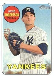 2018 Topps Heritage Base Set David Robertson #307 card