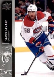 2021-22 Upper Deck Base Set David Savard #587 card