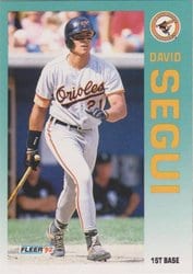 1992 Fleer Base Set David Segui #27 card