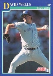 1991 Score Base Set David Wells #474 card