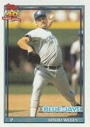 1991 Topps Base Set David Wells #619 card