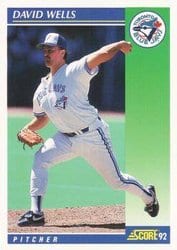 1992 Score Base Set David Wells #49 card