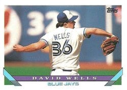 1993 Topps Base Set David Wells #458 card