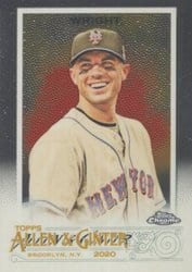 2020 Topps Allen & Ginter Chrome Base Set David Wright #148 card