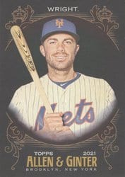 2021 Topps Allen & Ginter X Base Set David Wright #34 card