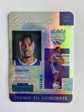 2021-22 Panini Contenders Permit to Dominate Davion Mitchell #9 card