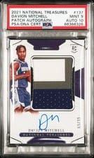 2021 Panini National Treasures Davion Mitchell #137 card