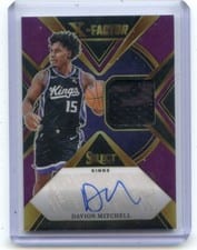 2023-24 Panini Select X-Factor Memorabilia Signatures Davion Mitchell #XFS-MIT card