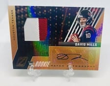 2021 Zenith Rookie Patch Autographs Copper Davis Mills #103 card
