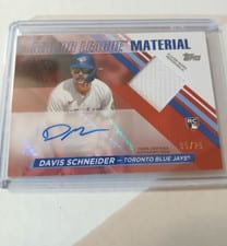 2024 Topps Update Major League Materials Autographs Davis Schneider #MLMAU-DS card