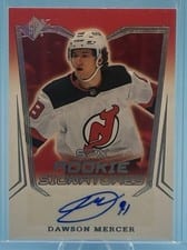 2021-22 SPx Rookie Autograph Jersey Dawson Mercer #DM card
