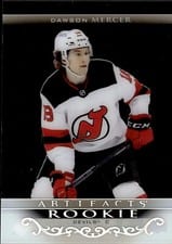 2022-23 Upper Deck Artifacts 2021-22 Update - Clear Cut Rookies Dawson Mercer #CRU-18 card
