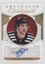 2022-23 Upper Deck Artifacts Autograph Facts Dawson Mercer #AF-DM card