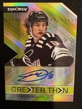 2022-23 Upper Deck Synergy Greater Than Signatures Dawson Mercer #GT-DM card