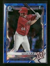 2021 Bowman Draft Sapphire Edition Base Set Daylen Lile #BDC-18 card