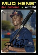 2020 Topps Heritage Minor League Daz Cameron #100 card