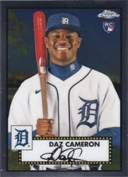 2021 Topps Chrome Platinum Anniversary Base Set Daz Cameron #41 card