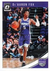 2018-19 Donruss Optic Base Set De'Aaron Fox #51 card