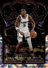 2021 Panini Crown Royale De'Aaron Fox Asia Red #66 card