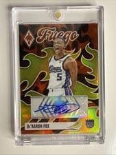 2023-24 Panini Phoenix Fuego Autographs De'Aaron Fox #FA-FOX card