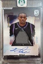 2023-24 Topps 3 Relic Autographs Prime De'Aaron Fox #RP-DF card