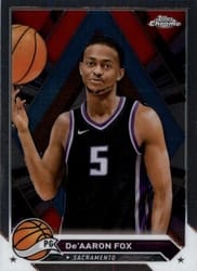 2023-24 Topps Chrome Base Set De'Aaron Fox #117 card