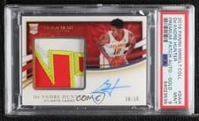 2019 Panini Immaculate Collection Premium Patch Autographs DE'Andre Hunter Gold #DAH card