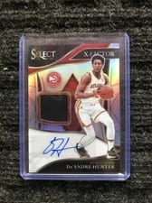 2021-22 Panini Select X-Factor Memorabilia Signatures De'Andre Hunter #XF-DAH card
