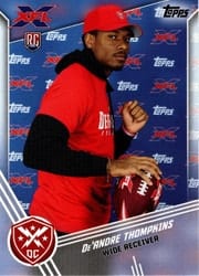 2020 Topps XFL Base Set De’Andre Thompkins #18 card