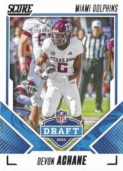 2023 Score NFL Draft De'Von Achane #19 card