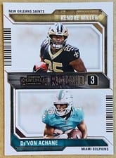 2023 Panini Contenders Round Number De'Von Achane / Kendre Miller #16 card