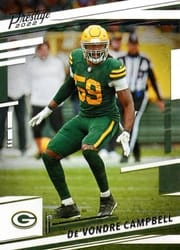 2022 Panini Prestige Base Set De'Vondre Campbell #110 card