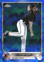 2022 Topps Chrome Sapphire Edition Base Set Dean Kremer #340 card