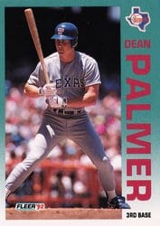 1992 Fleer Base Set Dean Palmer #312 card