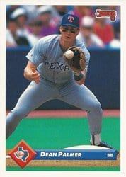 1993 Donruss Base Set Dean Palmer #339 card