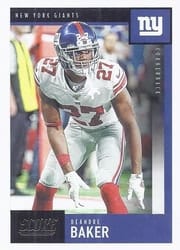 2020 Score Base Set Deandre Baker #183 card