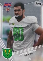 2020 Topps XFL Base Set DeAndre Goolsby #143 card