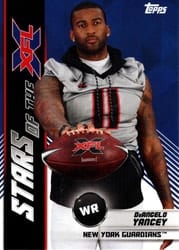 2020 Topps XFL Stars of the XFL DeAngelo Yancey #11 card