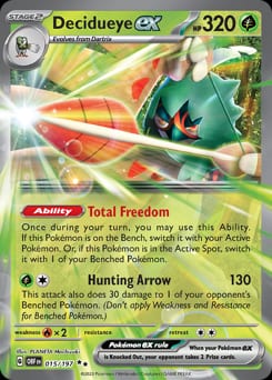 2023 Obsidian Flames Decidueye ex #15 card