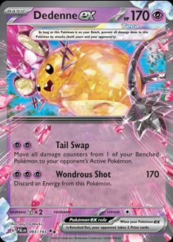 Paldea Evolved Dedenne ex #93 card