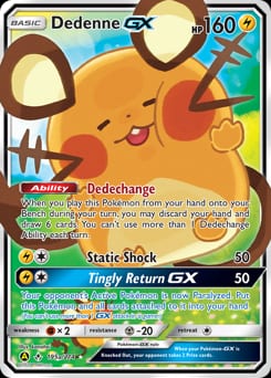 Unbroken Bonds Dedenne-GX #195a card