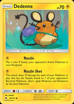 Lost Thunder Dedenne #84 card
